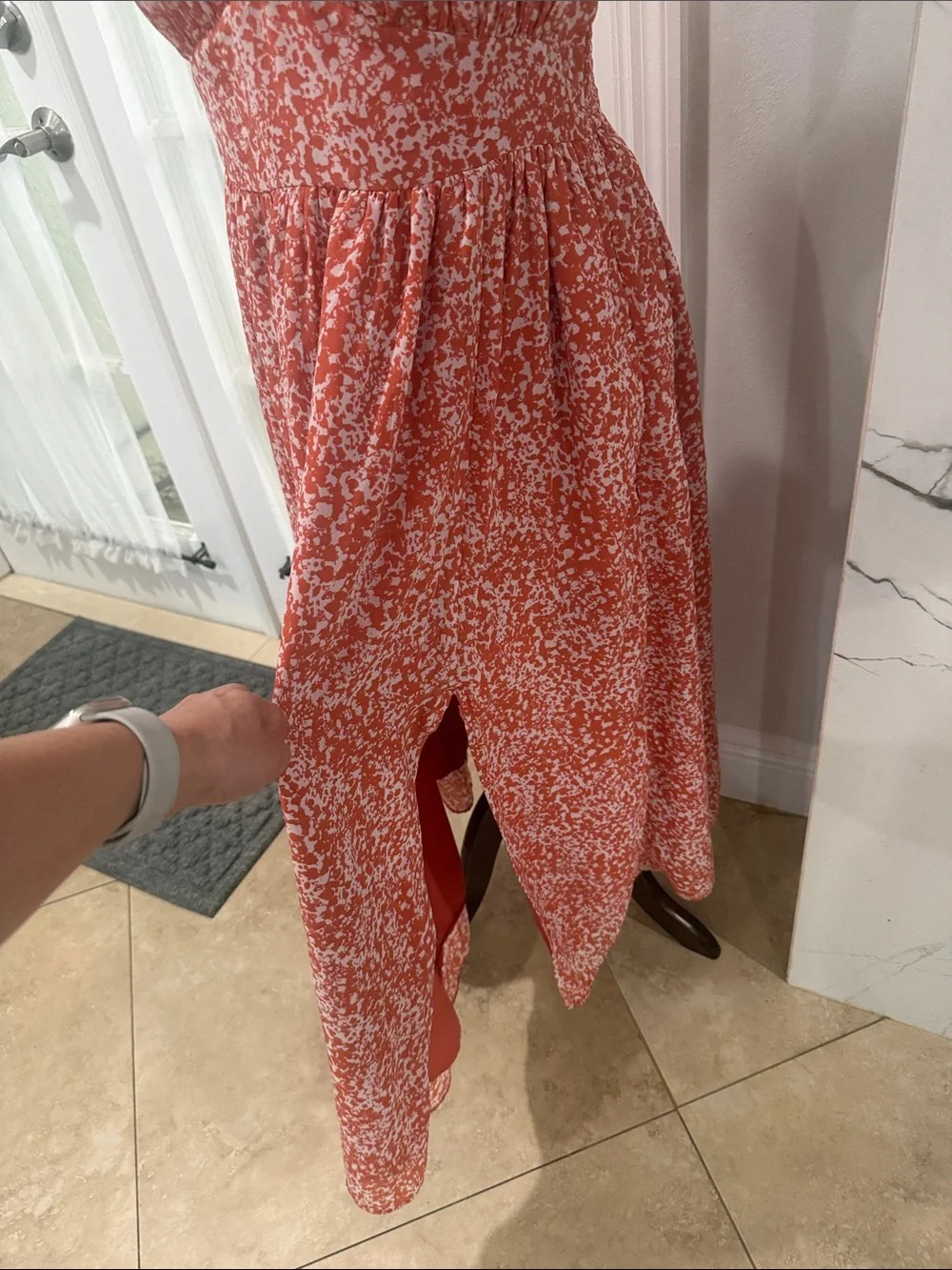 Abercrombie & Fitch Rust Floral Maxi Dress